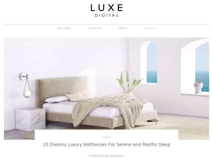 lifestyle blogs luxe digital homepage