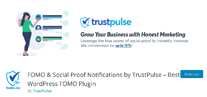 screenshot trust pulse homepage