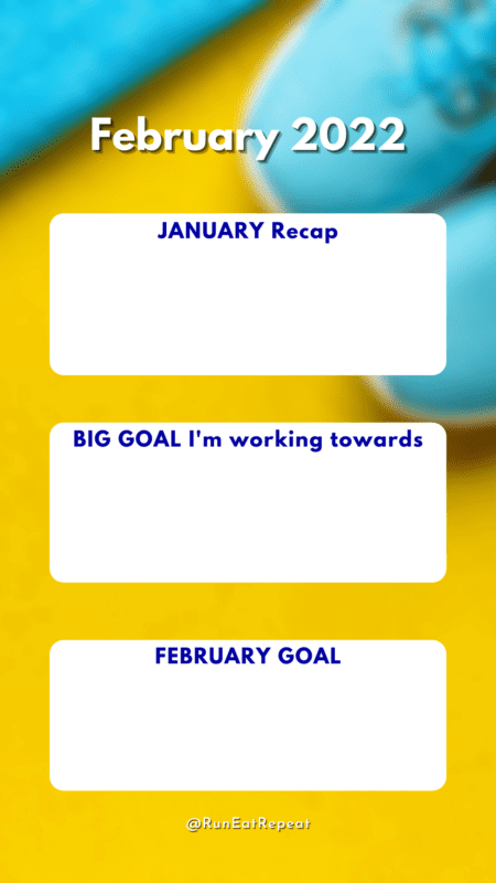 Running Goals Instagram Story Template