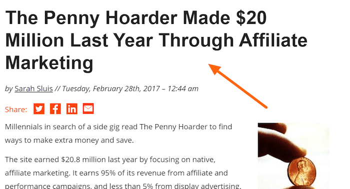 Penny Hoarder - Affiliate Marketing