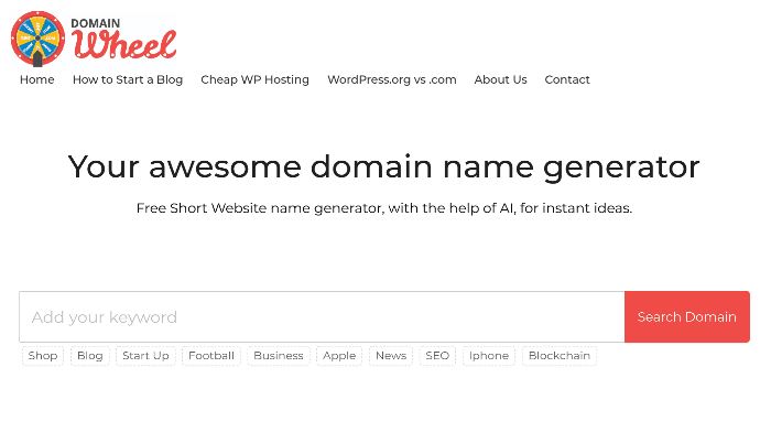 blog name generator domainwheel