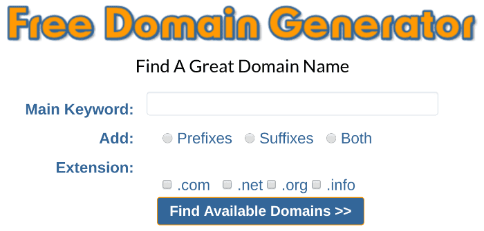 blog name generator free domain generator