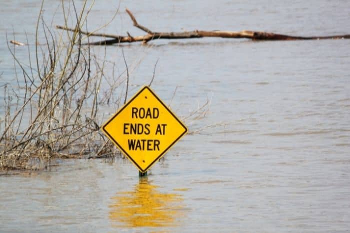 irony examples ironic sign submerged sign: road ends at water