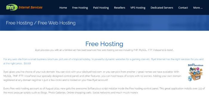 Free WordPress Hosting - Byet