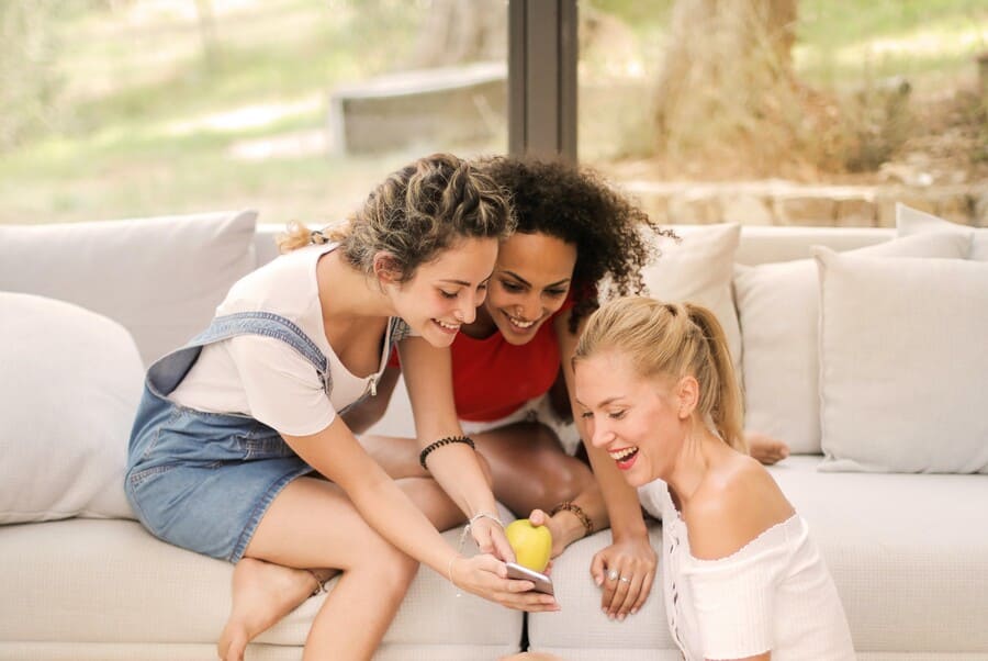 video content marketing three women