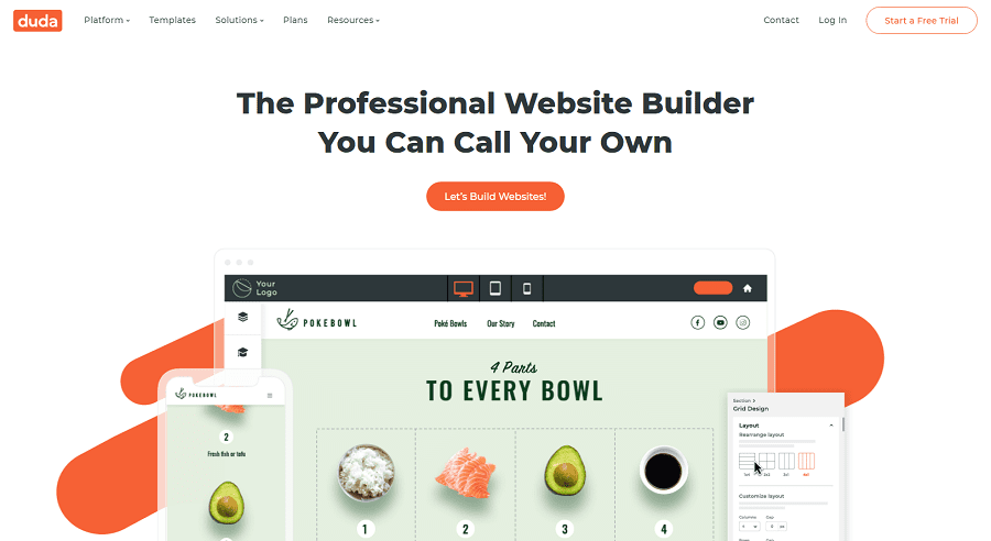 Best website builder Duda homepage.