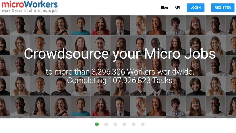 data entry job screenshot from microworkers