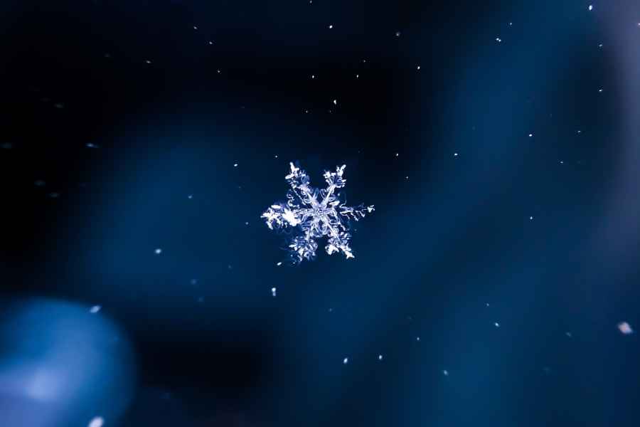 snowflake on a dark background